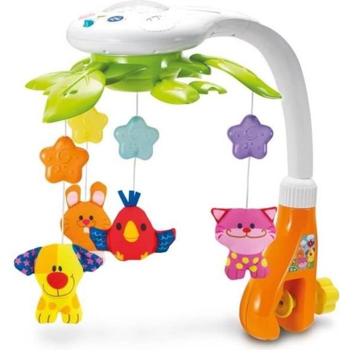 Mobile musical rotatif rêve animaux - Bebe - Vert - Jusquà 15 min de berceuses apaisantes