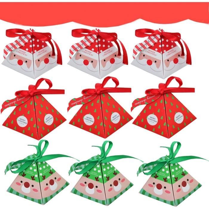 15PCS Pochette Cadeau Noel,Liuer Noël Sac Cadeaux en Papier avec 15PCS Étiquette-cadeau Étiquette de Papier 3 Motif Différents avec Ruban pour Fabrication Calendrier de lAvent Decoration Noel 