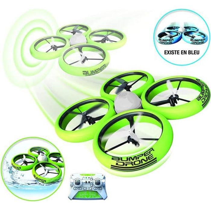 SilverLit - Bumper Drone Incassable - Modèle aléatoire de couleur Bleu ou Vert