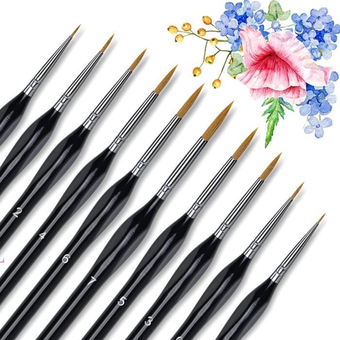 Kit Pinceaux Artistiques Lot De 15 Pinceaux Miniatures Golden Maple - Pour Peinture Détaillée Et Figurines Pinceaux Figurines Warhammer