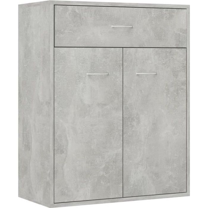 HMF© Bahut De Cuisine Décor - Buffet Armoire de cuisine Gris béton - 60 x 30 x 75 cm Aggloméré 43336 HMF© Bahut De Cuisine Décor - Buffet Armoire de cuisine Gris béton - 60 x 30 x 75 cm Aggloméré 43336
