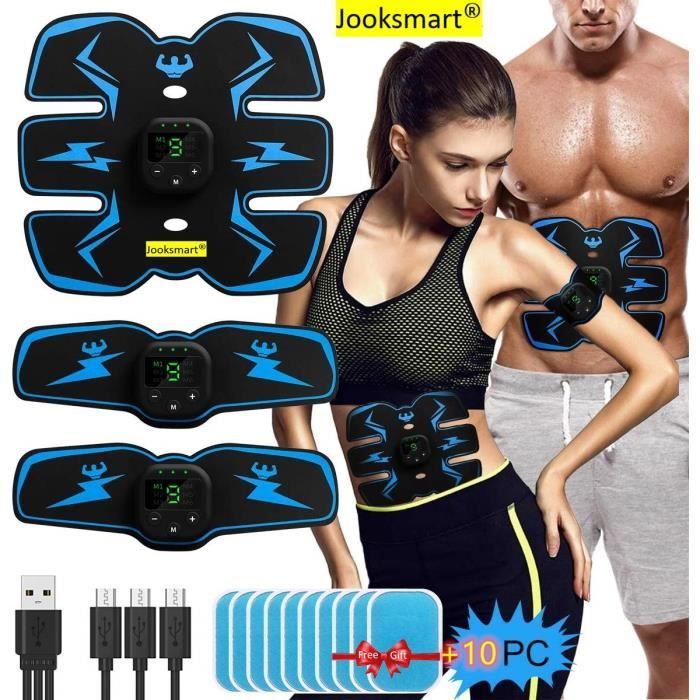 LEMENG Electrostimulateur Musculaire Ceinture Abdominale Electrostimulation EMS Stimulateur Appareil Electrostimulation Musculaire Femme Homme Entra/înement Abdominal pour Abdomen//Bras//Jambes