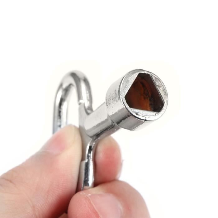 Lot De 2 Clés Panneau Métallique Triangulaire 8mm - Pour Bouteilles Et Raccordement