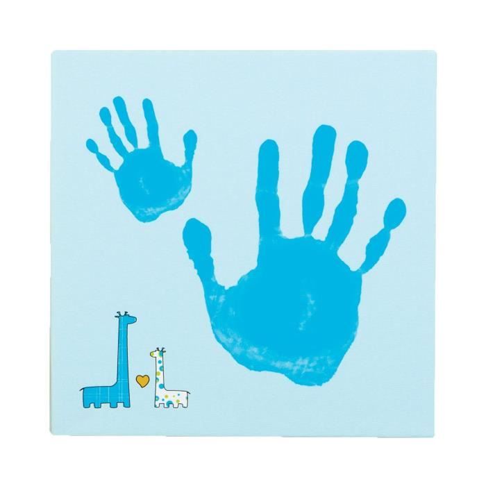 Kit Realisation Empreinte Sur Toile Bebe Bleu Cdiscount Pret A Porter