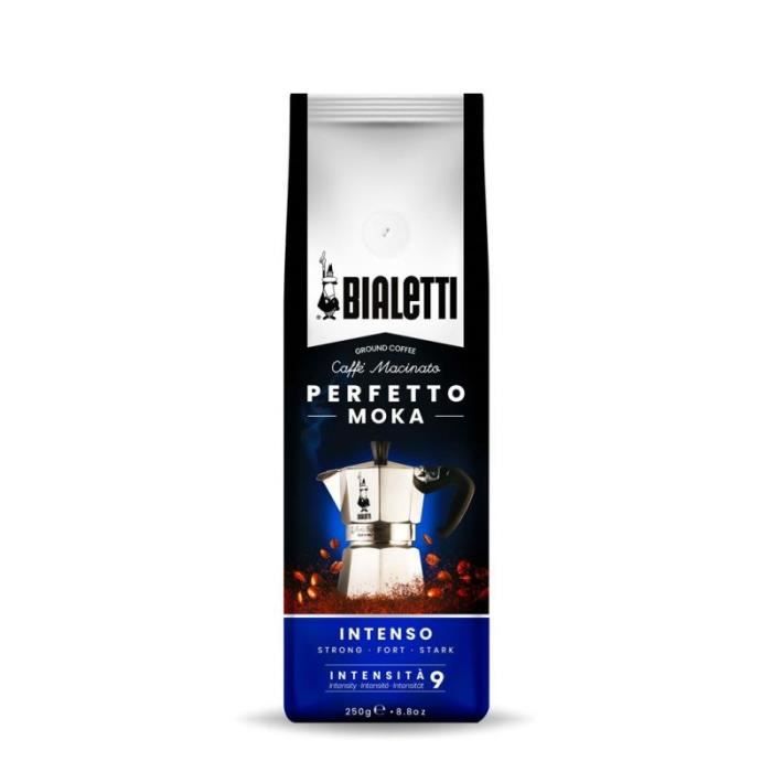 Bialetti Cafetière italienne - Perfect Moka Intense - 250 g - Finition miel - Préparation de café
