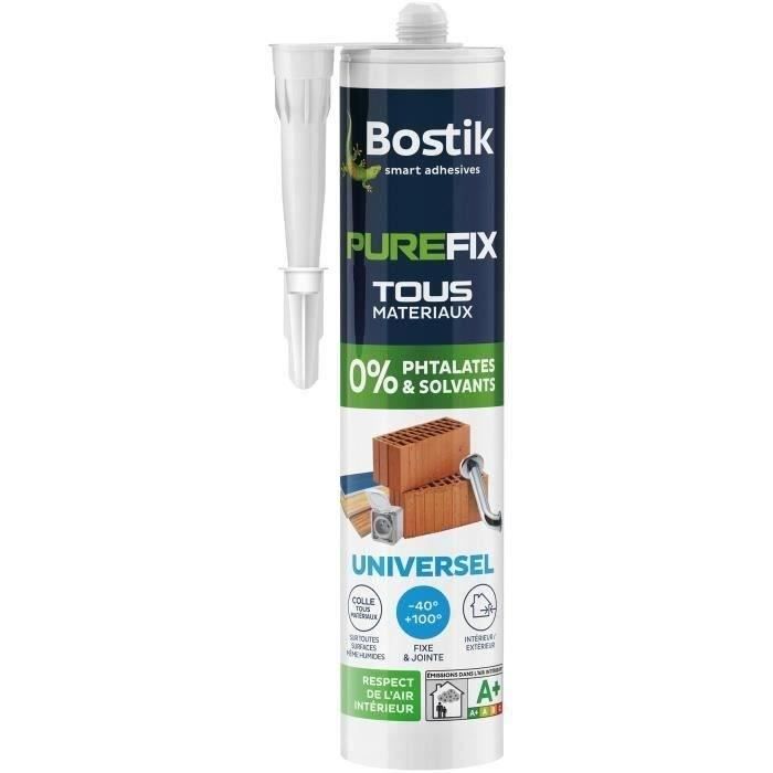 Mastic de Fixation BOSTIK Purefix Universel Tous Matériaux Sans Solvant Sans Phtalates - Intérieur E