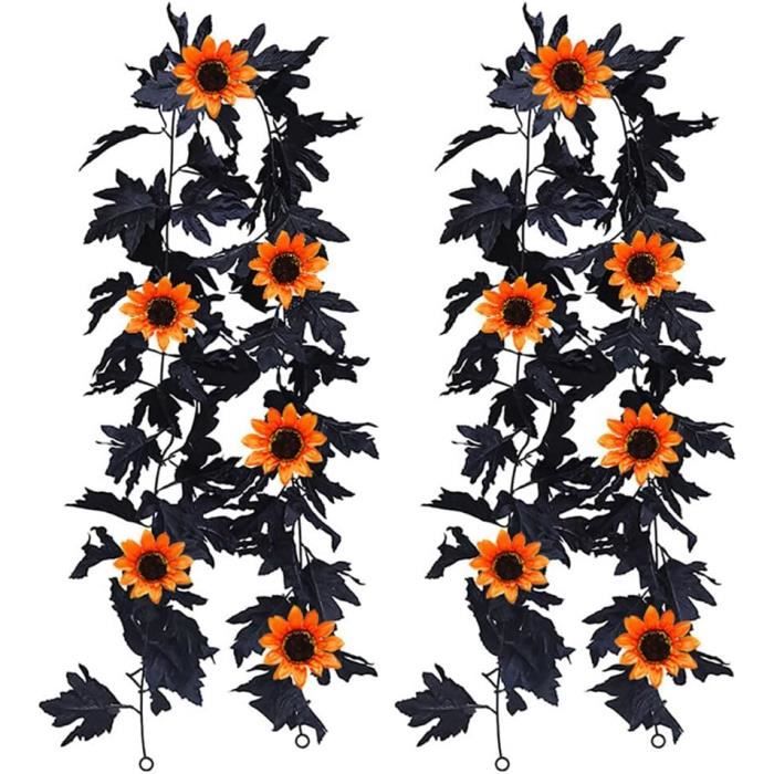 Guirlande Feuilles D'érable Artificielles - 2 Pièces - Déco D'automne, Noël, Mariage - Intérieur & Extérieur