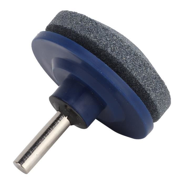 4 Aiguiseurs Lame Tondeuse Bleus - Pour Perceuse, Corindon Double, 50x55 Mm, Affûtage Outils De Jardin
