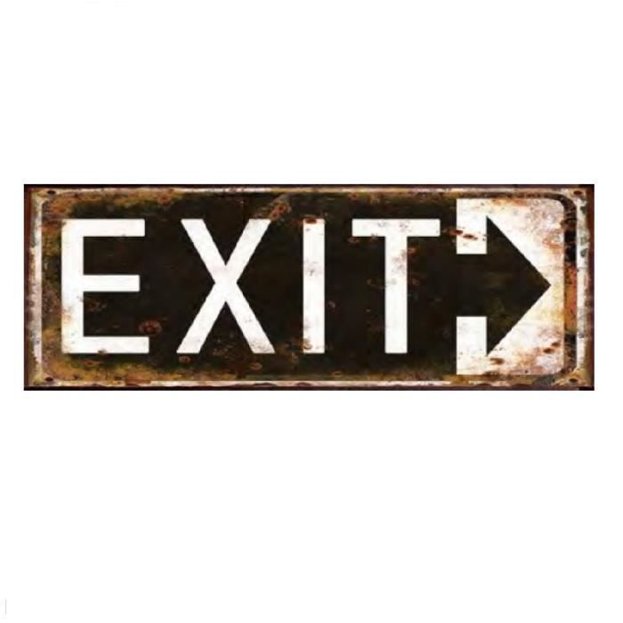 Plaque Décorative en Métal EXIT Sortie - Déco Décoration ...