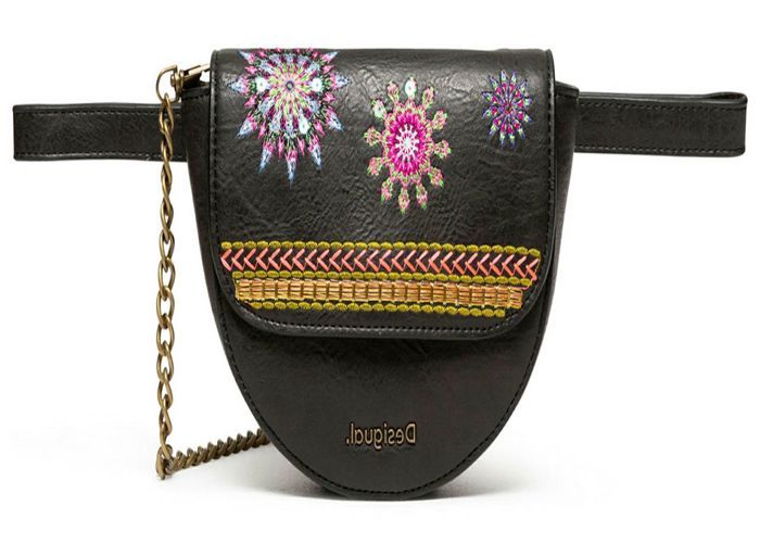 Desigual Sac banane noir violet pour femme Ada Nyon Belt Bag Marron Oscuro 87774 noir violet jaune bleu Cdiscount Bagagerie Maroquinerie