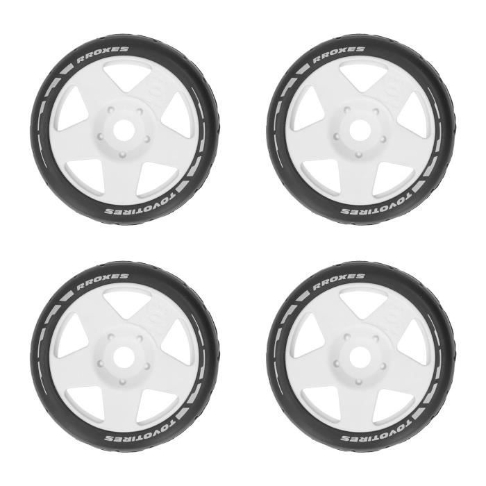 Lot De 4 Pneus En Caoutchouc Avec Inserts Mousse 1/10 RC - Compatibles Traxxas HSP Tamiya HPI Kyosho On Road Touring