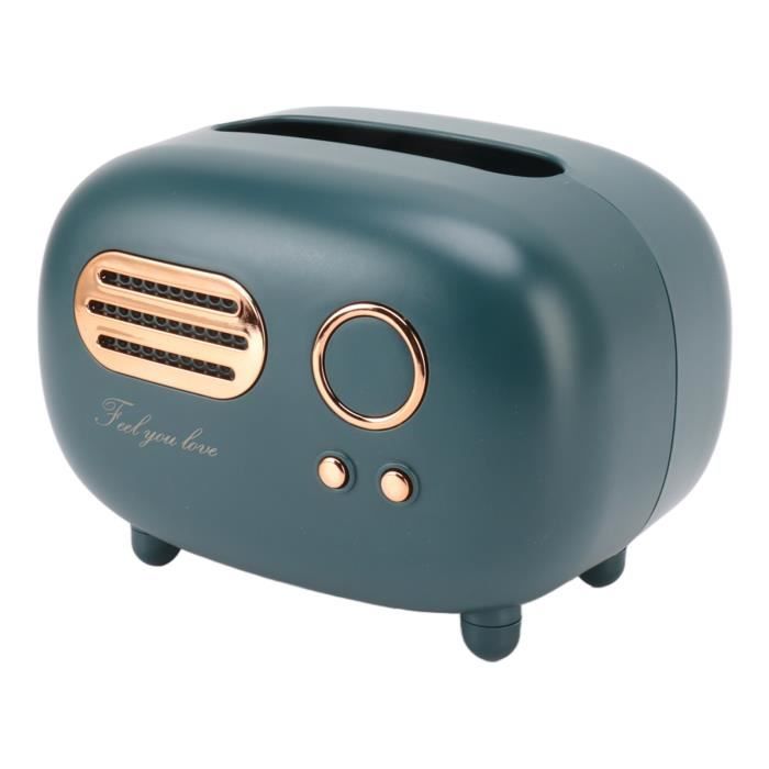 Boîte à Mouchoirs Design Radio - Polypropylène | Pour Bureau Ou Maison | Vert, Rose, Rouge