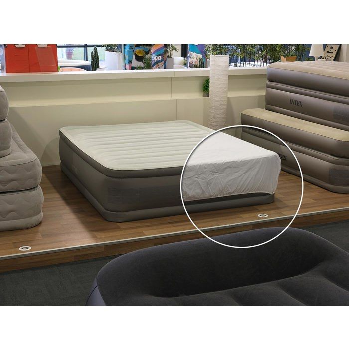 Matelas gonflable PremAire 1 2 places Intex - Beige - Camping - Automatique