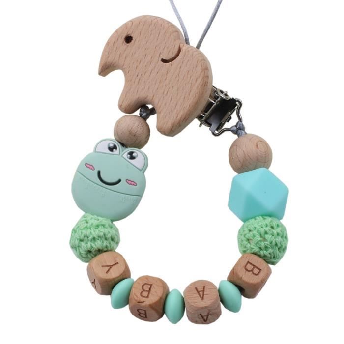 Attaches Tétines En Bois - 6 Modèles Animaux Mignons - Clip Sucette Naturel Et Sûr