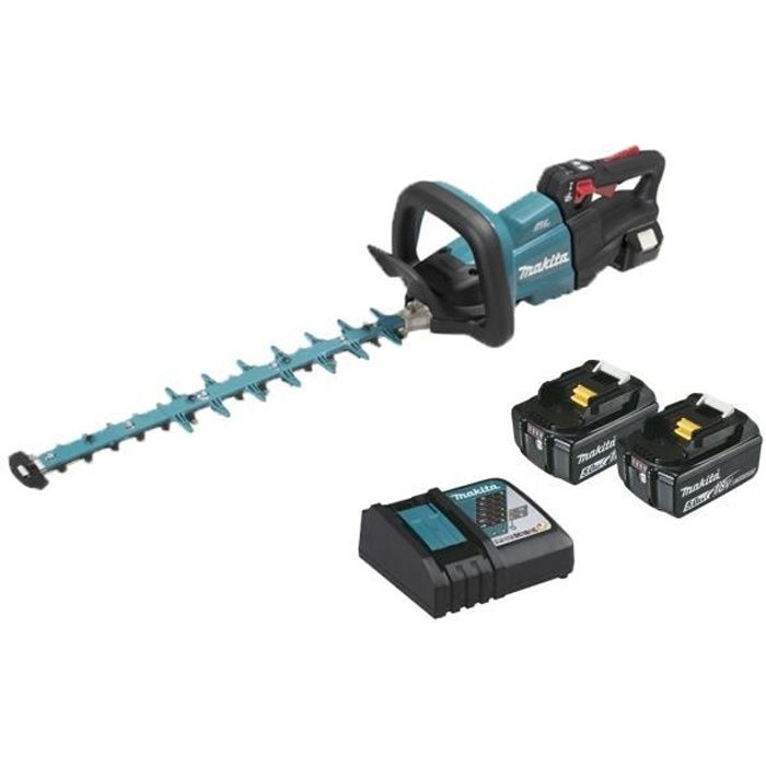 Taille haie MAKITA 18V 2 batteries BL1850B 5.0Ah 1 chargeur rapide DC18RC 50cm DUH502RT2 - vue 2