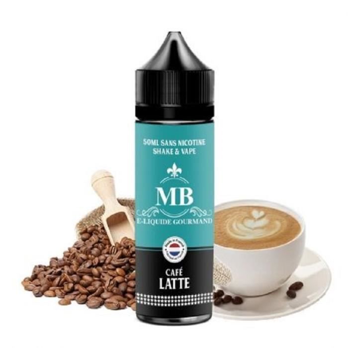 ELIQUIDE 50ML - MARQUE : MB - SAVEUR : CAF LATT - SANS NICOTINE -  Cdiscount Au quotidien