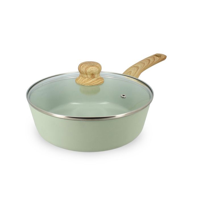 MENASTYL Colorama Celadon Steelpan 20cm - Keramische Antiaanbaklaag - Geschikt Voor Inductie
