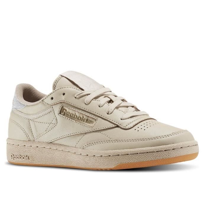 Chaussures de Fitness pour Femme - Reebok Club C 85 Diamond - Beige - Indoor Chaussures de Fitness pour Femme - Reebok Club C 85 Diamond - Beige - Indoor