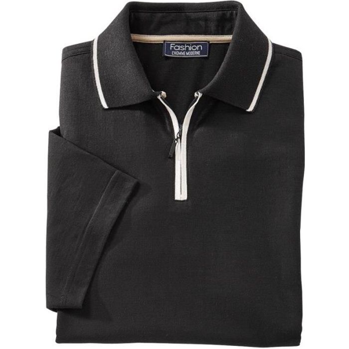 Polo homme zippé microfibre infroissable