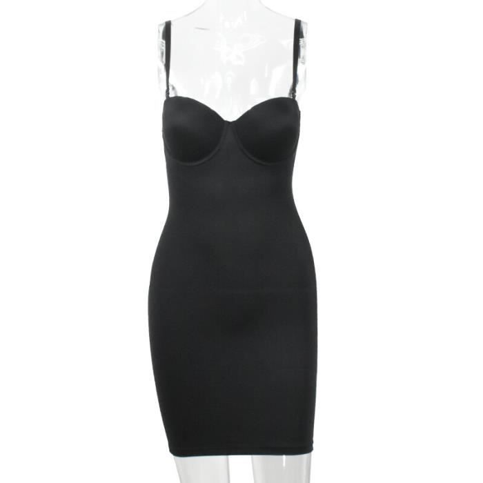 Robe droite moulante pour femmes sous v tement moulant armatures