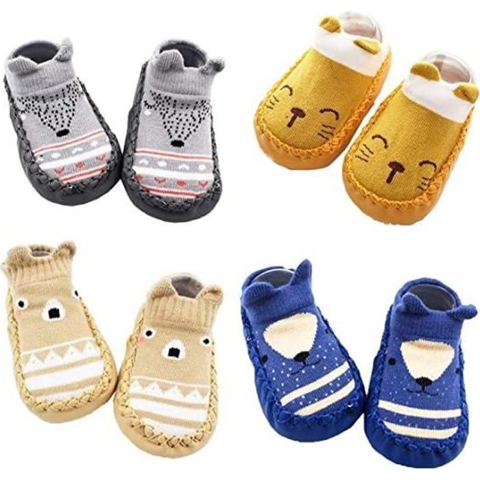 FALKE Mixte Bébé Baby Cosyshoe Chaussons Chaussettes Picots Antidérapants Sur La Semelle Meilleure Adhérence épais Chauds Respirants Régulation Climatique Anti-odeur Laine 1 Paire