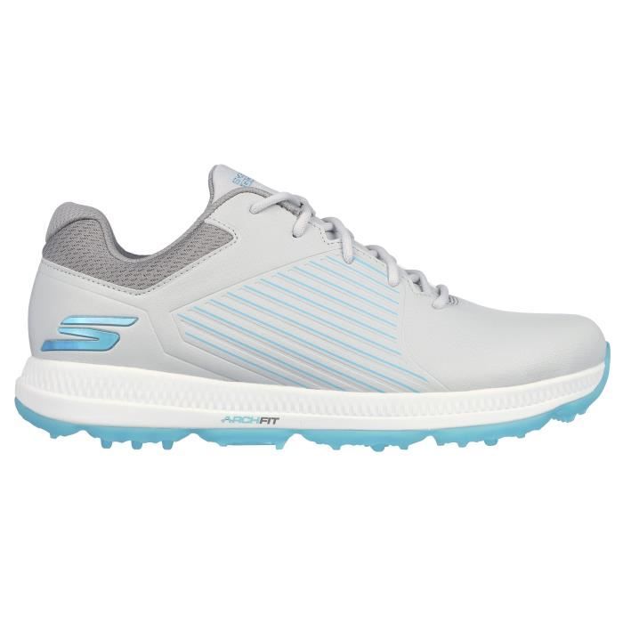chaussures de golf de golf sans crampons femme skechers skechers arch fit go golf elite 5 - gf - grey/turquoise - 36