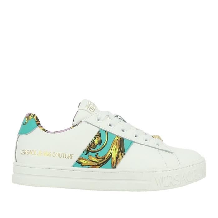Baskets VERSACE JEANS COUTURE Blanc Cdiscount Chaussures