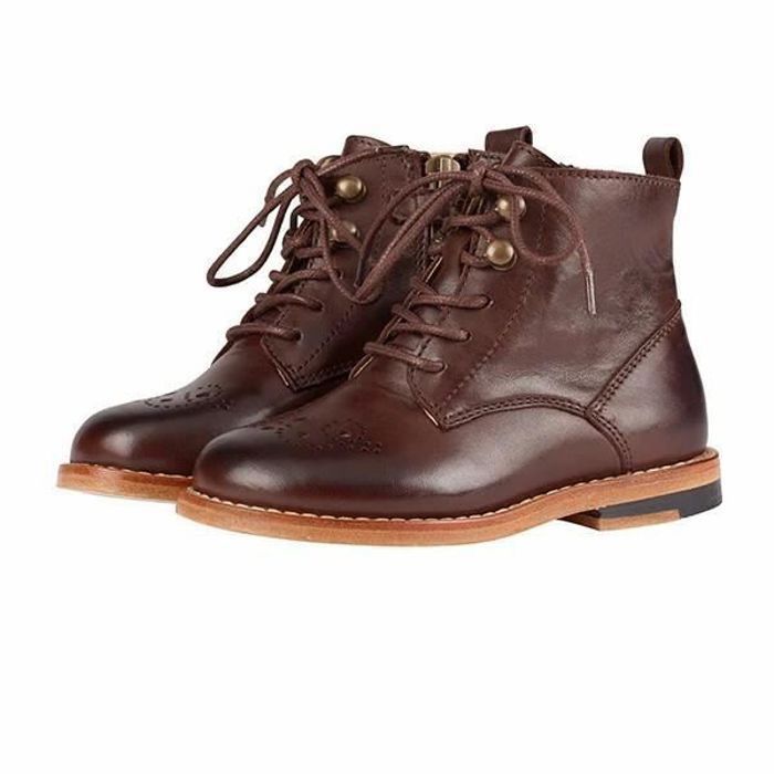 Botte Paddock Enfant Equistar - Marron, Taille 4, Tout Temps, Zippée