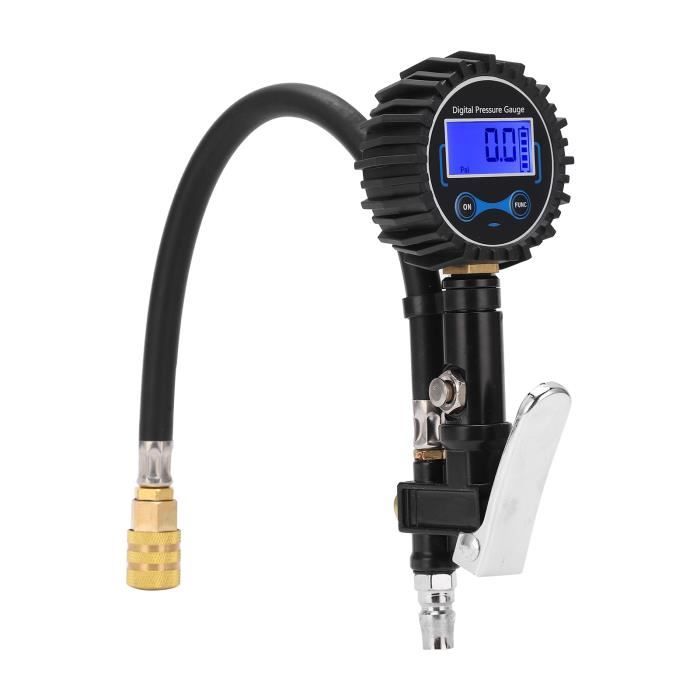 Manomètre Pression Pneus Numérique VOBOR - 4 Bar / 60 PSI, Précision, Mandrin Rotatif 360°, Pour Voiture, VTT, Vélo