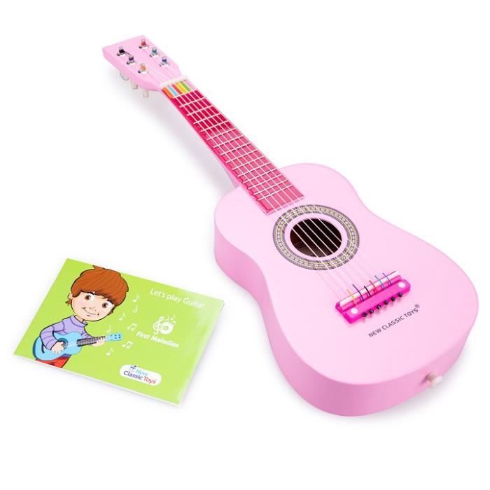 New Classic Toys - Instrument de Musique pour débutants Guitare - Rose