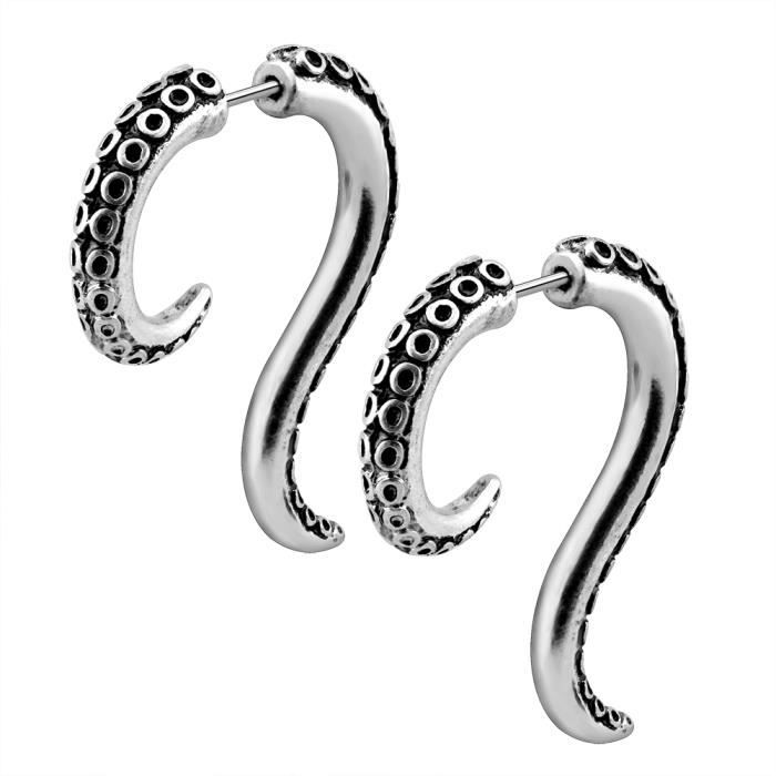 piercing faux ecarteur plug tunnel clous boucles d’oreille acier316l//acrylique