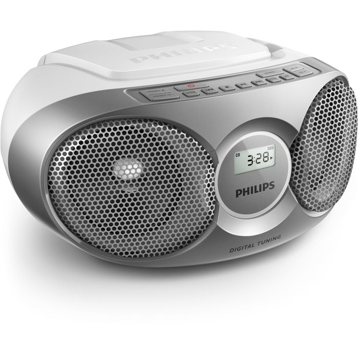 Boombox - PHILIPS - AZ215/12 - Lecteur de CD - Radio FM - Rouge