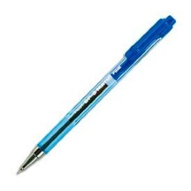 Penna A Sfera Pilot BP-S Matic - Punta Fine 0.3mm, Corpo Trasparente, Confezione Da 12 (Blu)
