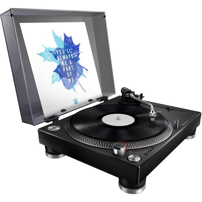 Platine vinyle Pioneer PLX-500 Noir à entraînement direct 3 vitesses avec pré-ampli intégré et port USB