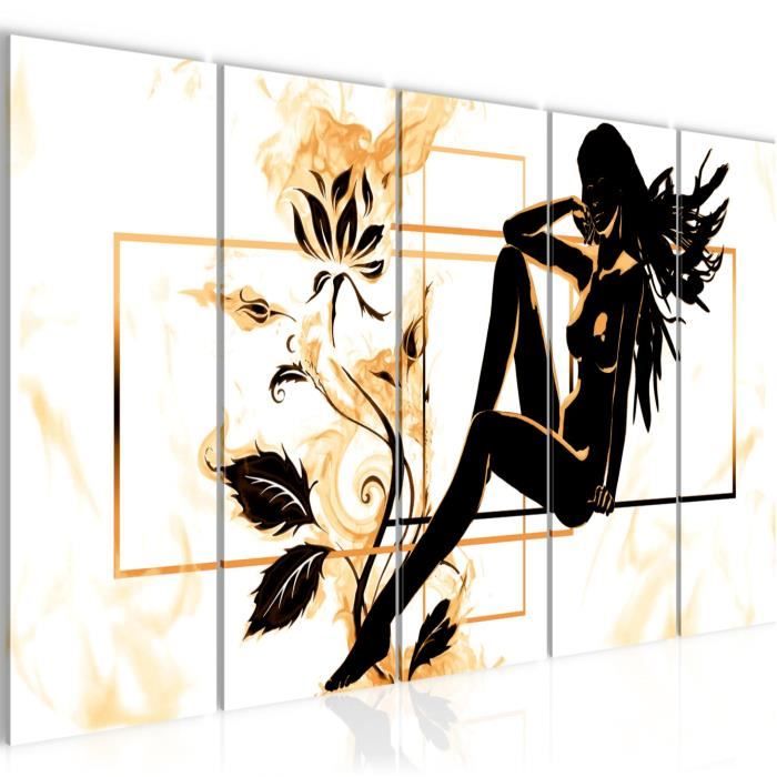 Impression sur Toile 120x80cm Tableaux Image Photo Femme visage peau fissuré