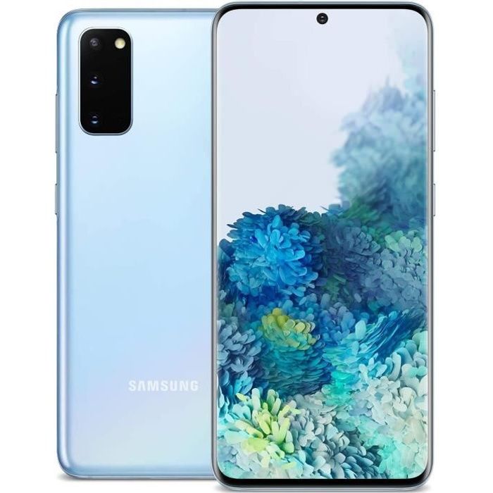 Vente T&eacute;l&eacute;phone portable Samsung Galaxy S20 5G SM-G981N 128Go Bleu - Débloqué SIM Unique pas cher