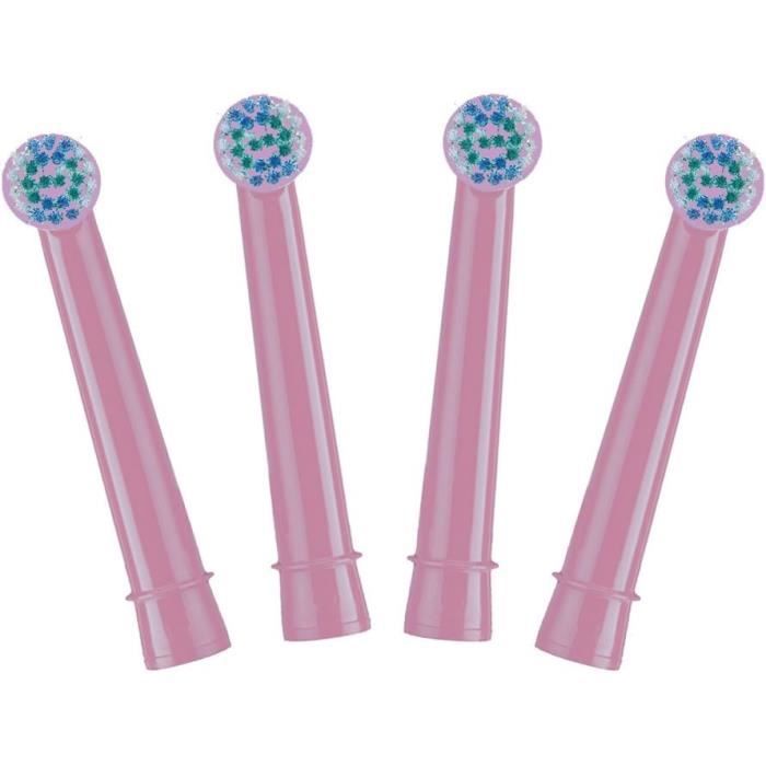 Lot De 4 Brossettes De Rechange Compatibles Oral-B (et Autres) - 12 Pièces Au Total - Soies Douces - Marque HSYTEK