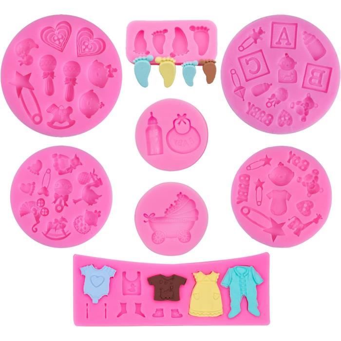 3D Moule En Silicone Coupe Bébé Mini Douche De Bébé Fête 3D
