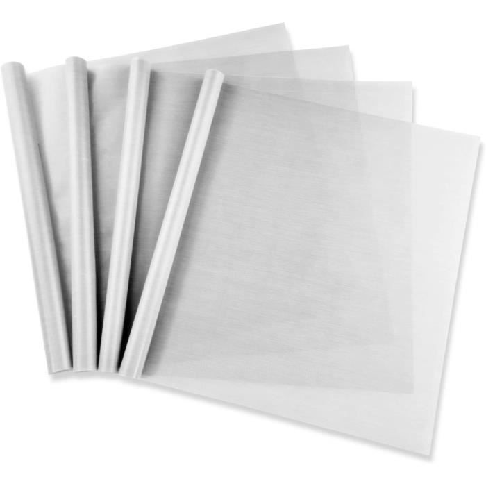 Lot De 5 Feuilles De Téflon Pour La Cuisson, Réutilisable Papier Cuisson, Feuilles De Téflon PTFE, Pour Four Presse à Chaud Anti A - Maison