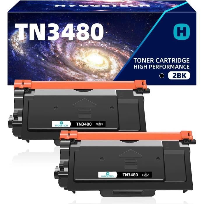 Cartouche Toner Compatible Brother TN3480 / TN3430 – Noire, Haute Capacité 8000 Pages