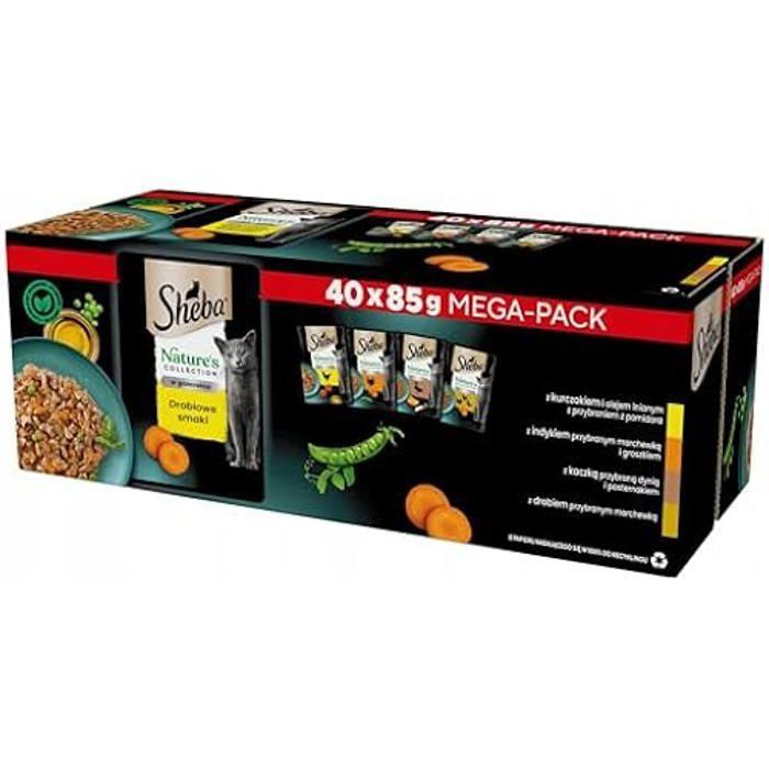 Comparer les prix de Sheba Mega-Pack Nature’s Collection en gelée Volaille Variation 40 x 85 g