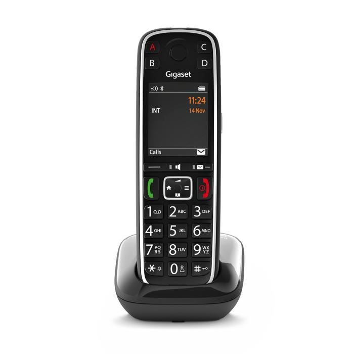 Gigaset E720, Téléphone analog/dect, Combiné sans fil, 200 entrées, Identification de l'appelant, Service de message court (SMS),
