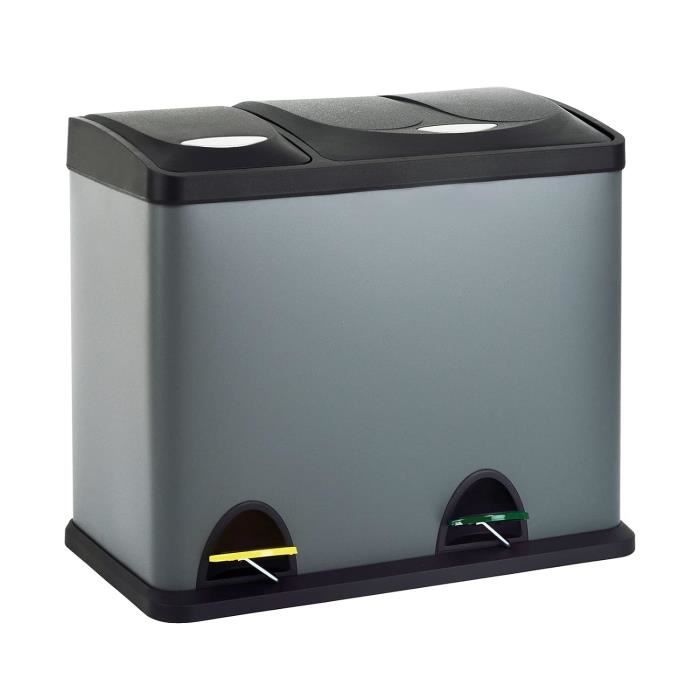 SVITA Prullenbak Afscheider Pedaalemmer Prullenbak 26 liter (8L Afvalemmer 18L Zwart