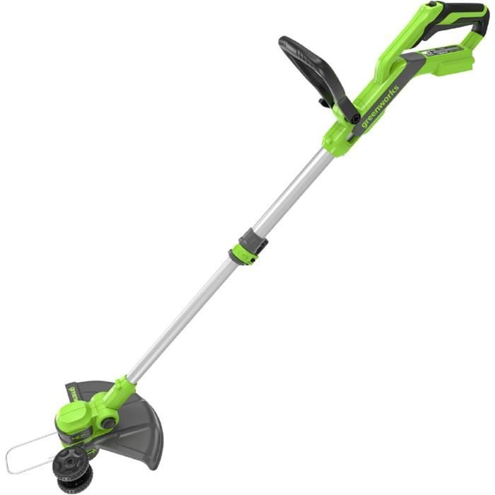 Greenworks Coupe-bordures 2x24V 33cm sans Batterie et Chargeur, Fil 2mm, Alimentation du Fil par Frappe Au Sol, mode Hi/Low GD24X2LT Greenworks Coupe-bordures 2x24V 33cm sans Batterie et Chargeur, Fil 2mm, Alimentation du Fil par Frappe Au Sol, mode Hi/Low GD24X2LT