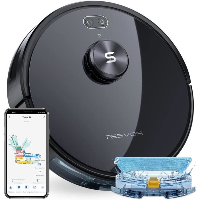 Tesvor Aspirateur / laveur robot connecté - s 6 - Tesvor