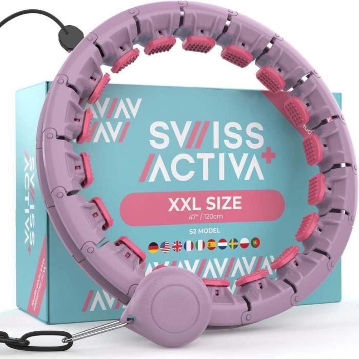 Hula Hoop Magnetico Leann L!fe Regolabile Con Palla Pesata - Per Dimagrimento E Tonificante Addominali - 30 Nodi, Adatto A Tutte Le Taglie (fino A 155cm Di Vita)