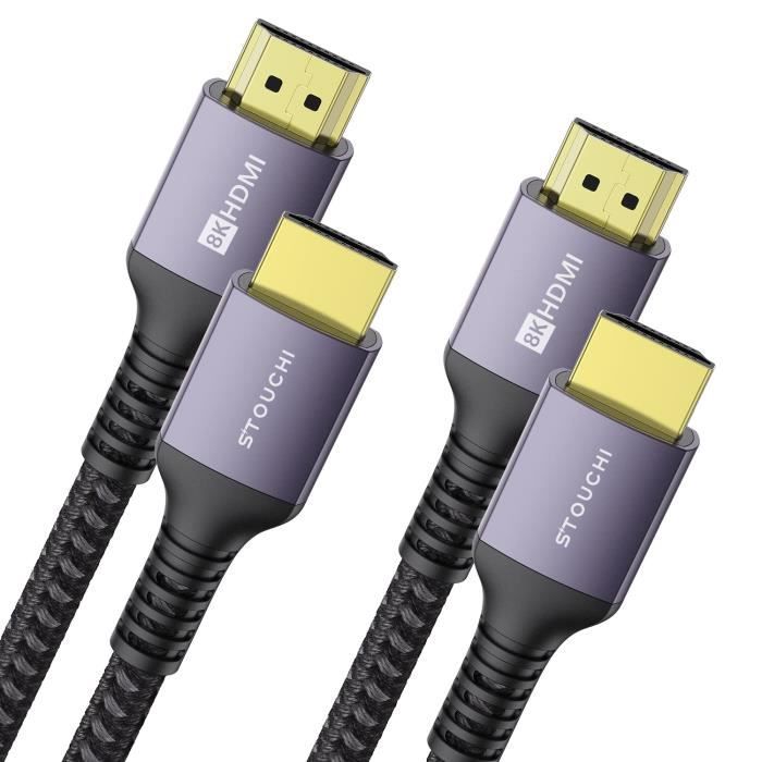 TechExpert - Cavo HDMI 2.1 8K 4K 120Hz Ultra HD 2160p 1m 3D HDR 48 GB/Sec eArc Bianco