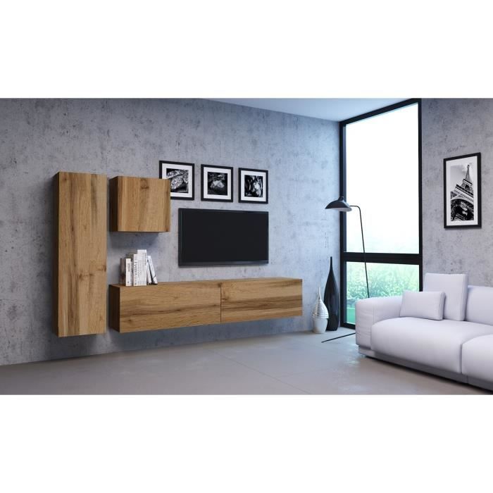 Ensemble de meubles de salon 2 VIVO - chêne wotan - style moderne
