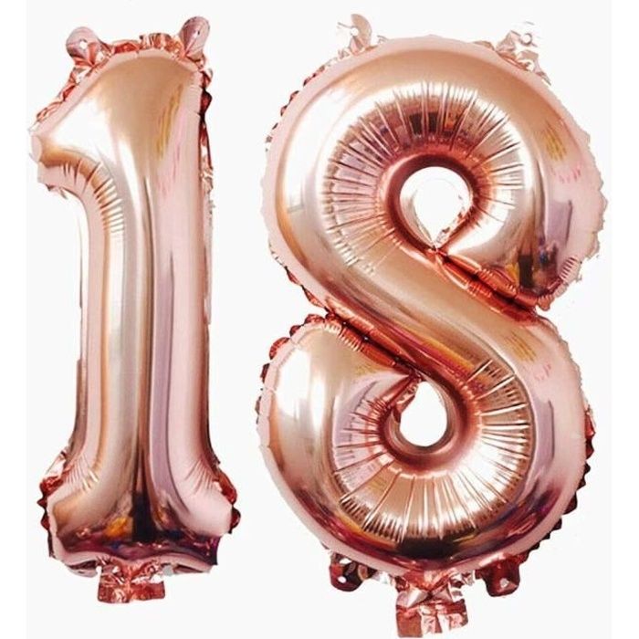 Ballon en Chiffre 18 Ballons Bleu Numéro 18 Ballons Gérant XXL 100cm 40  pour Fête Anniversaire Fête Nouvel An Mariage Noel Deco - Cdiscount Maison