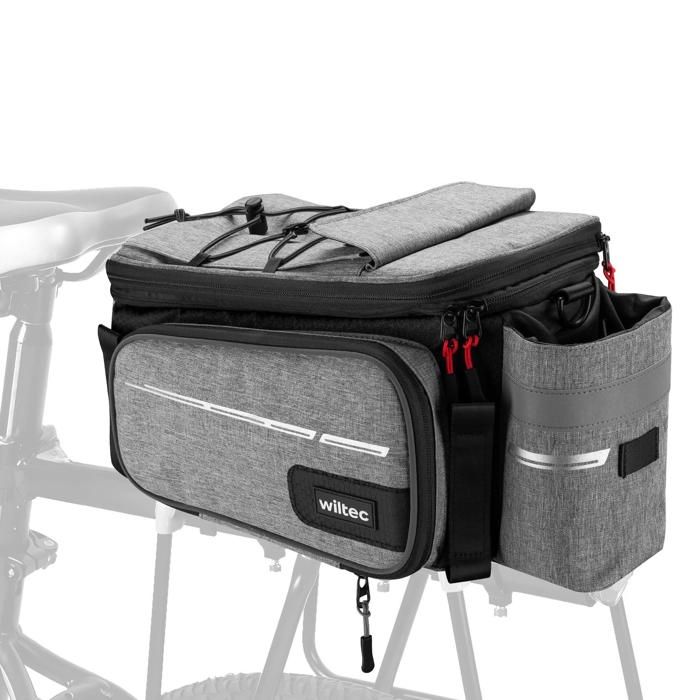 Wiltec Sacoche sac à dos étanche pour porte-bagages verte - capacité de